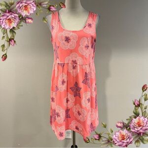 Floral Pink and‎ Purple Sleeveless casual mini Dress size medium